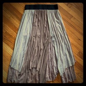 Free people lace/mesh skirt